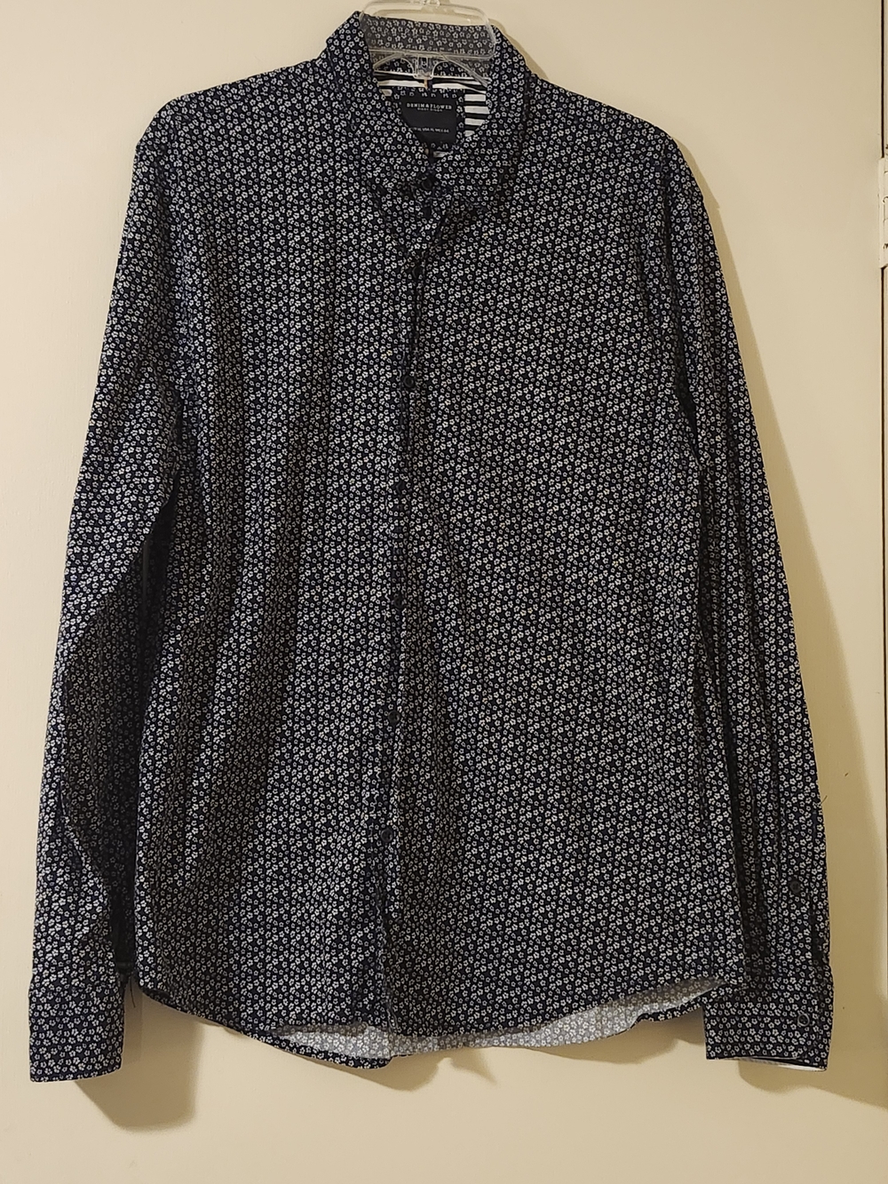 Denim & Flower Navy Micro Floral Button-Down Shirt